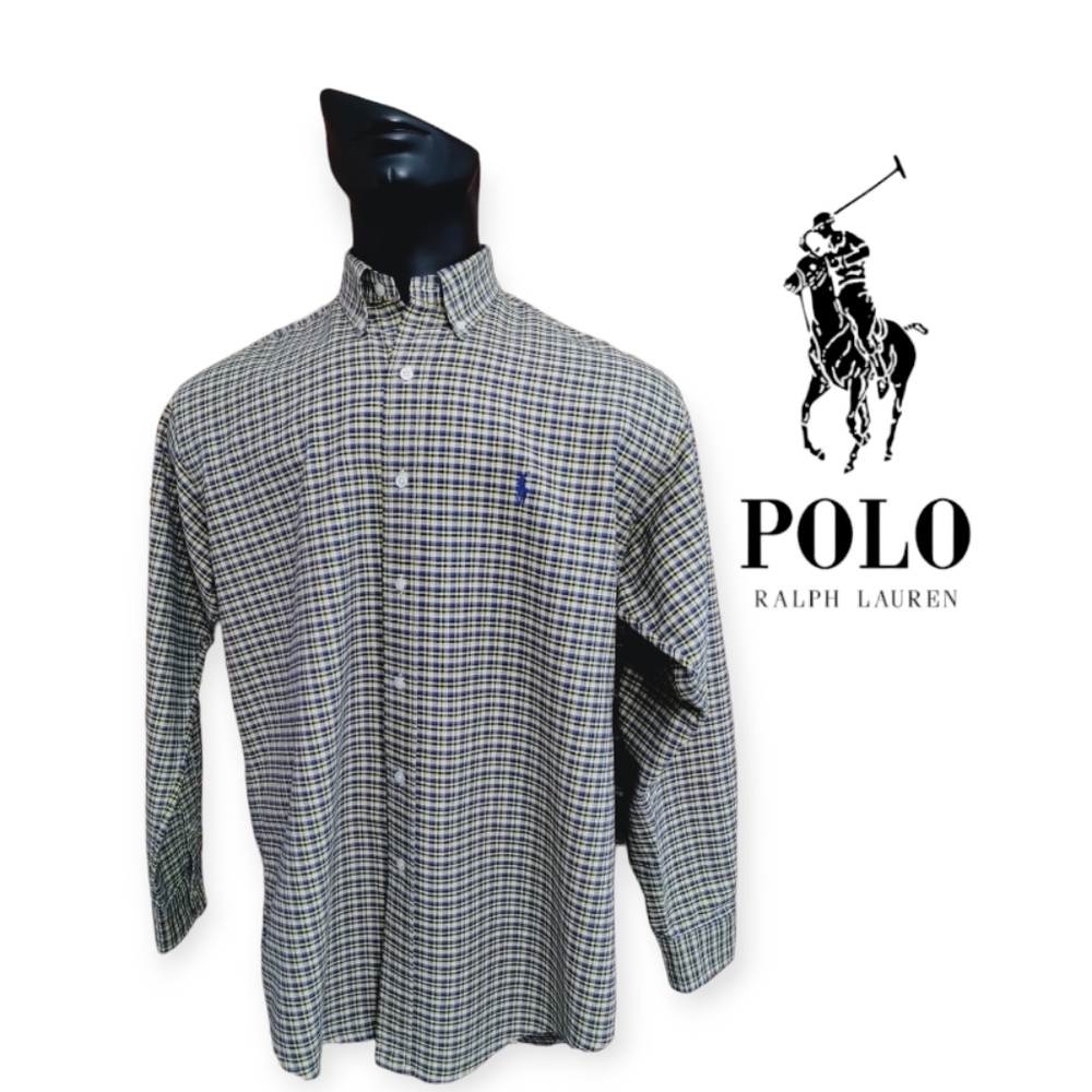 Polo by Ralph Lauren Men's Medium Blake 100% Cotton Long Sleeve Button Down